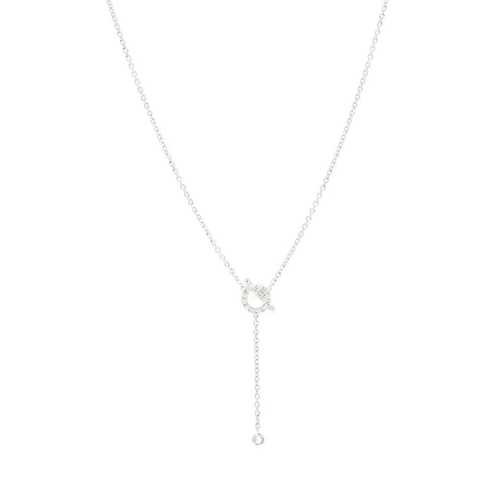 [Glow Muse]FINESSE SILVER DIAMOND NECKLACE