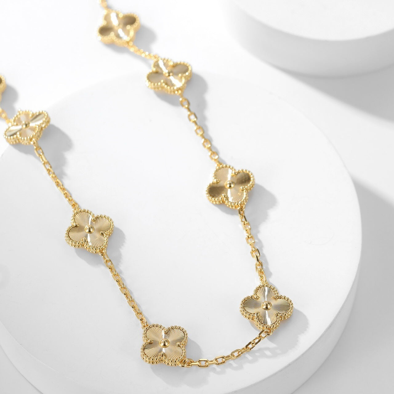 [Glow Muse]CLOVER 10 MOTIFS LASER NECKLACE