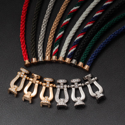 [Glow Muse]FORCE LARGE HORSESHOE HALF DIAMOND BRACELET ROSE GOLD