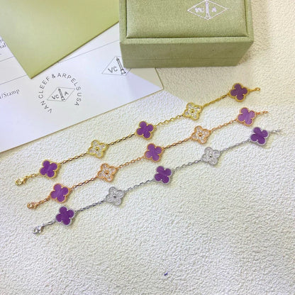 [⭐Glow Muse] CLOVER 5 MOTIF VIOLET BRACELET COLLECTION