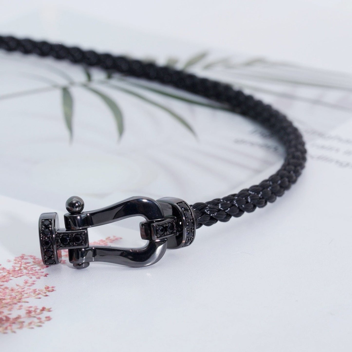 [Glow Muse]FORCE LARGE SERIES HORSESHOE BLACK SAMURAI BRACELET