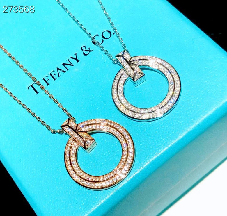 [Glow Muse ]T1 CIRCLE DIAMOND PAVED MEDIUM NECKLACE
