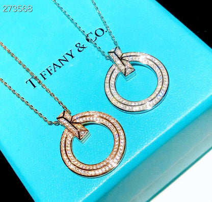 [Glow Muse ]T1 CIRCLE DIAMOND PAVED MEDIUM NECKLACE