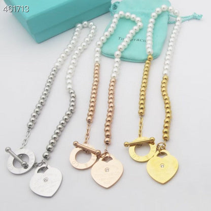 [Glow Muse ]RETURN TO TIF HEART TAF BEAD PEARL BRACELET