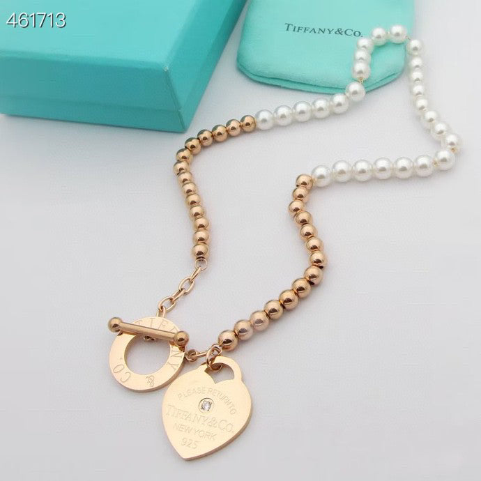 [Glow Muse ]RETURN TO TIF HEART TAF BEAD PEARL BRACELET