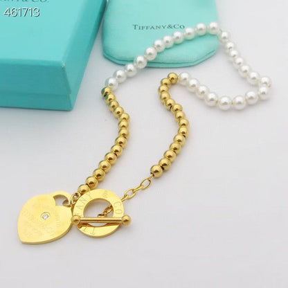 [Glow Muse ]RETURN TO TIF HEART TAF BEAD PEARL BRACELET