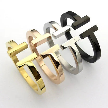 [Glow Muse ]T SQUARE OPEN BRACELET