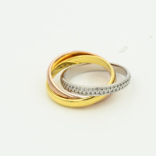 [Glow Muse Jewelry]トリニティリング ゴールド ピンクゴールド シルバー ダイヤモンド