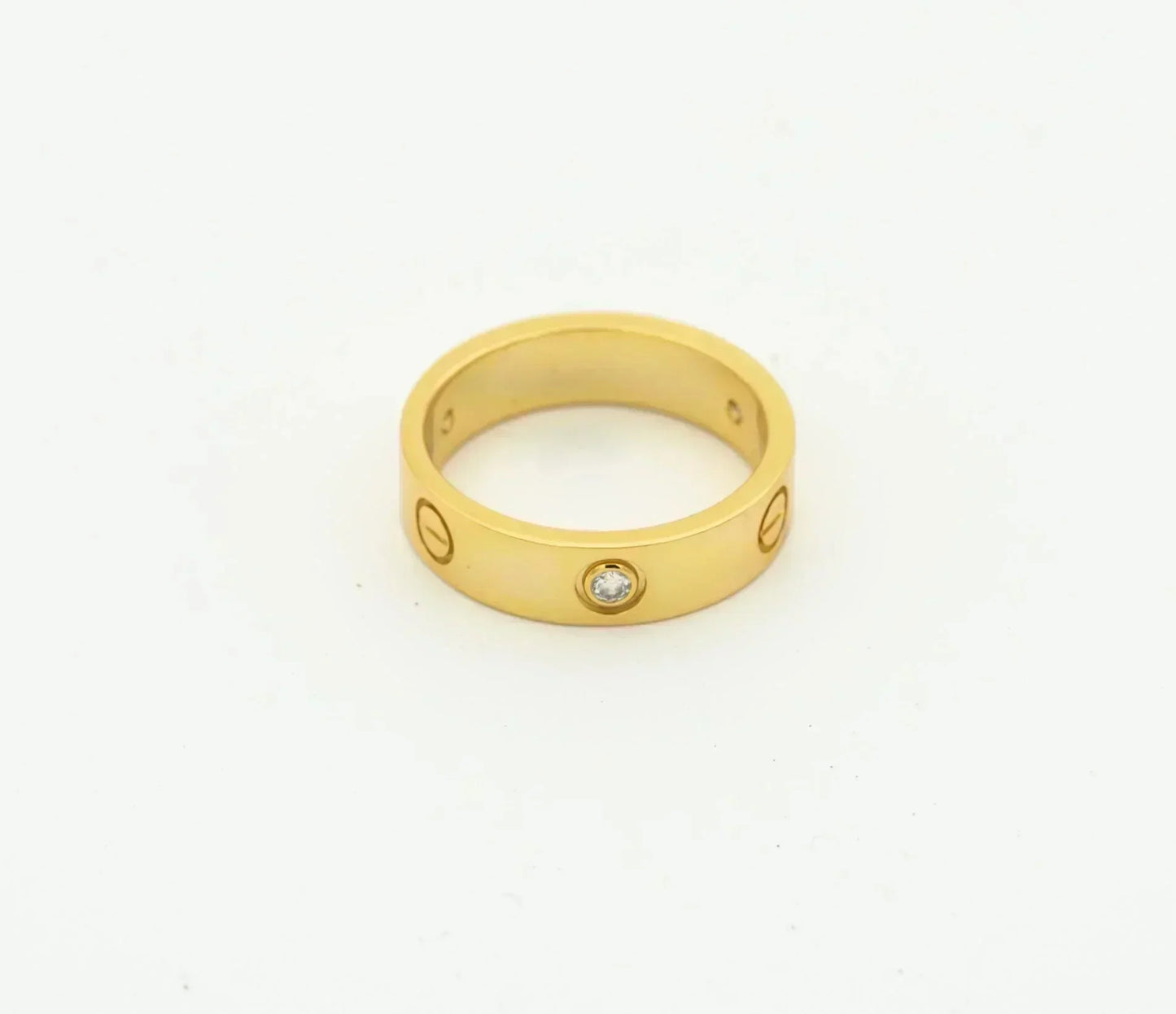 [グローマス]ラブリング 4MM 1ダイヤモンド ゴールド
