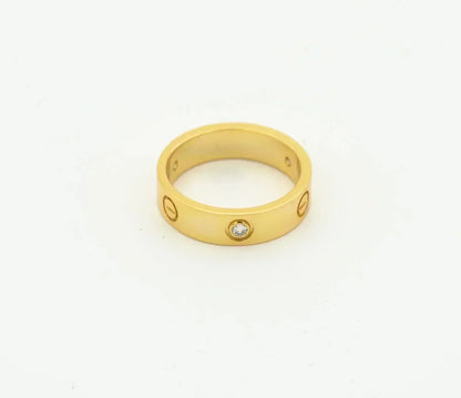 [グローマス]ラブリング 4MM 1ダイヤモンド ゴールド