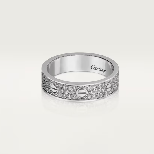 [Glow Muse]LOVE RING 4mm幅 フルダイヤリング シルバー