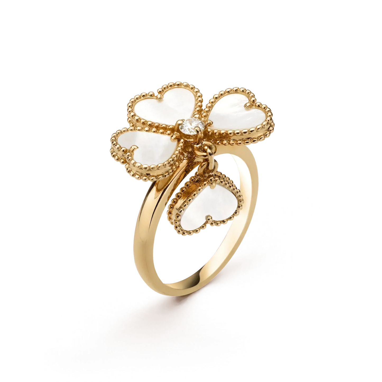 [Glow Muse]SWEET CLOVER WHITE MOP RING