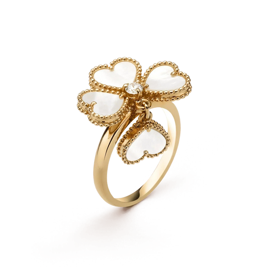 [Glow Muse]SWEET CLOVER WHITE MOP RING