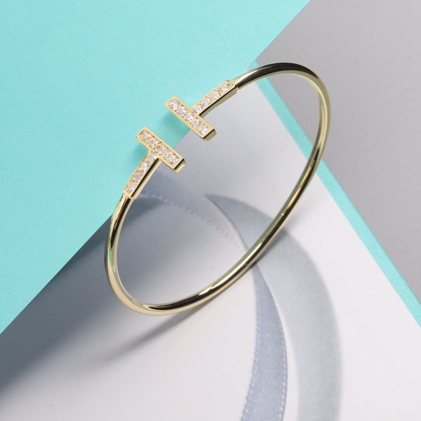 [Glow Muse ]T BRACELET 1.8MM GOLD DIAMOND