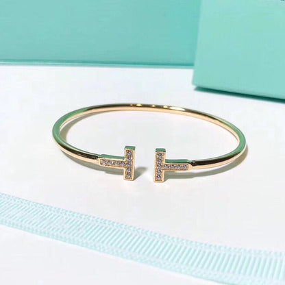 [Glow Muse ]T BRACELET 1.8MM GOLD DIAMOND