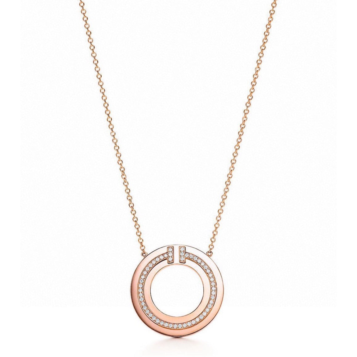 [Glow Muse ]DIAMOND AND MOTHER OF PEARL CIRCLE PENDANT