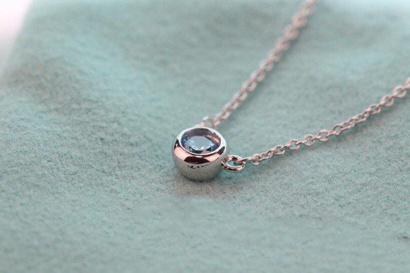 [Glow Muse ]ELSA PERETTI SERIES SINGLE DIAMOND SIMPLE NECKLACE