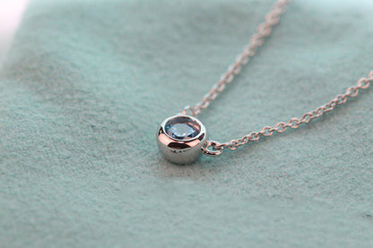 [Glow Muse ]ELSA PERETTI SERIES SINGLE DIAMOND SIMPLE NECKLACE