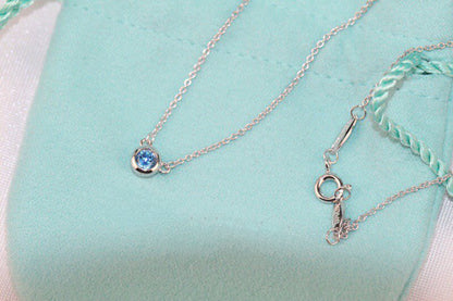 [Glow Muse ]ELSA PERETTI SERIES SINGLE DIAMOND SIMPLE NECKLACE