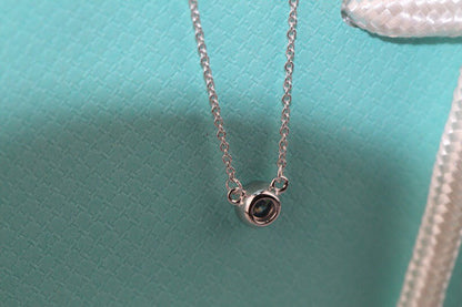 [Glow Muse ]ELSA PERETTI SERIES SINGLE DIAMOND SIMPLE NECKLACE