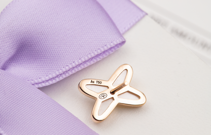 [Glow Muse]JEUX DE WHITE MOP ROSE GOLD DIAMOND EARRINGS