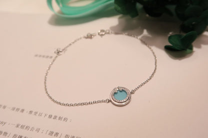 [Glow Muse ]DIAMOND CIRCLE PINK GOLD BRACELET
