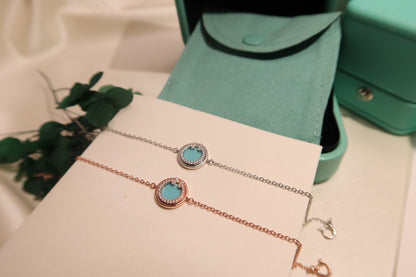 [Glow Muse ]DIAMOND CIRCLE PINK GOLD BRACELET