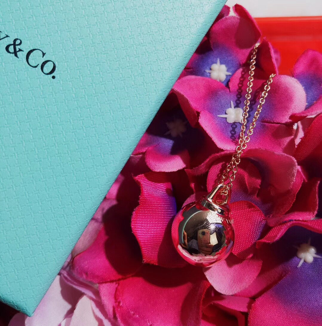 [Glow Muse ]HARDWEAR PENDENTIF BALL ROSE NECKLACE