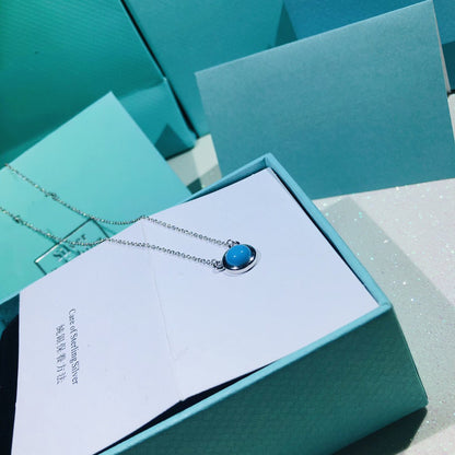 [Glow Muse ]YARD TURQUOISE NECKLACE SILVER
