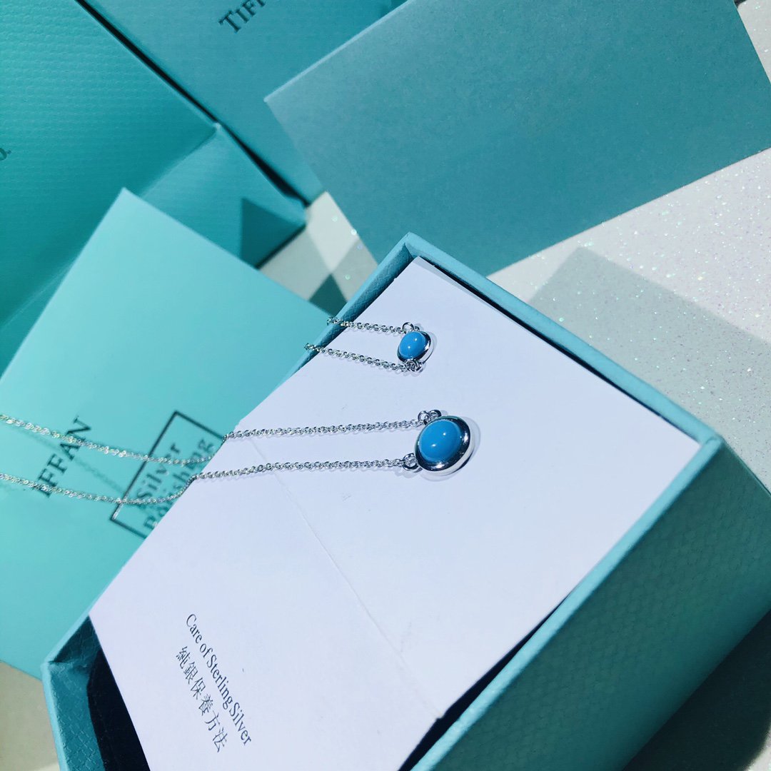 [Glow Muse ]YARD TURQUOISE NECKLACE SILVER