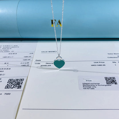 [Glow Muse ]SMALL HEART TAG PENDANT STERLING SILVER