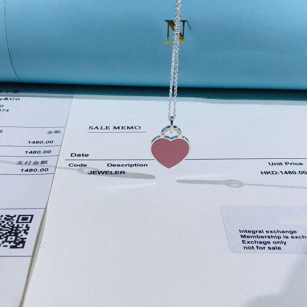 [Glow Muse ]SMALL HEART TAG PENDANT STERLING SILVER
