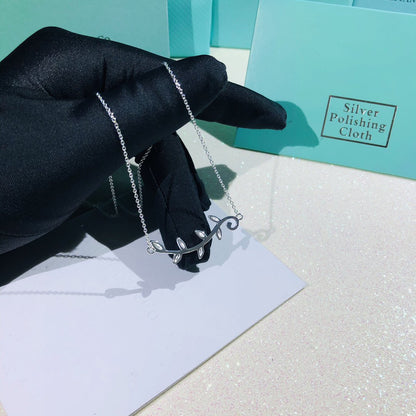 [Glow Muse ]PALOMA PICASSO STERLING SILVER OLIVE BRANCH NECKLACE