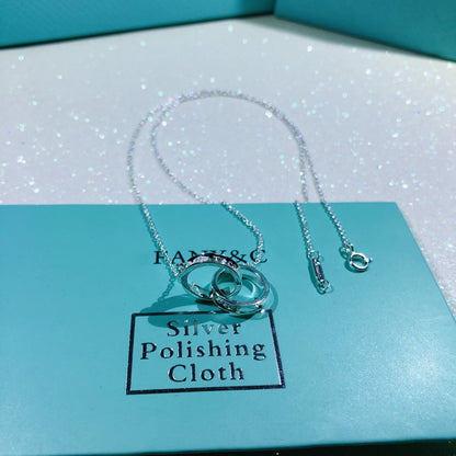 [Glow Muse ]INTERLOCKING CIRCLES PENDANT SMALL NECKLACE
