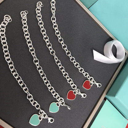 [Glow Muse ]HEART TAG BRACELET SILVER MEDIUM