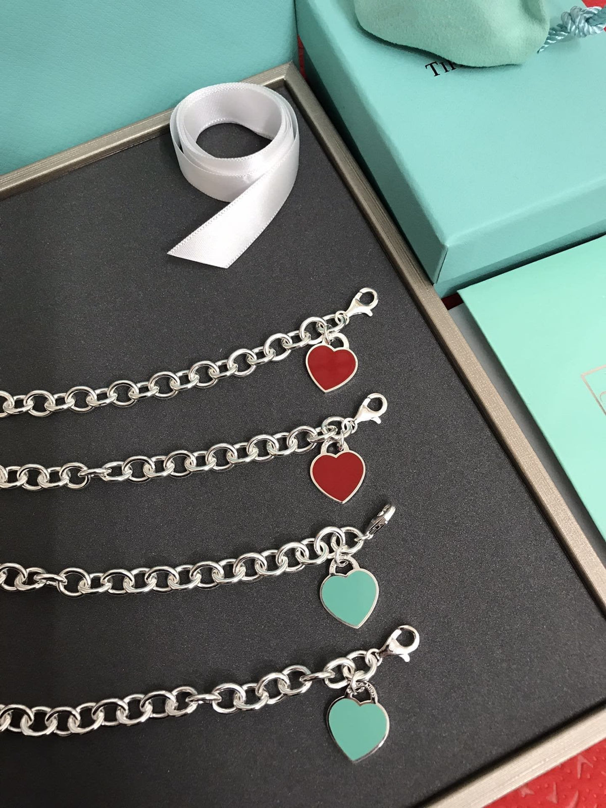 [Glow Muse ]HEART TAG BRACELET SILVER MEDIUM