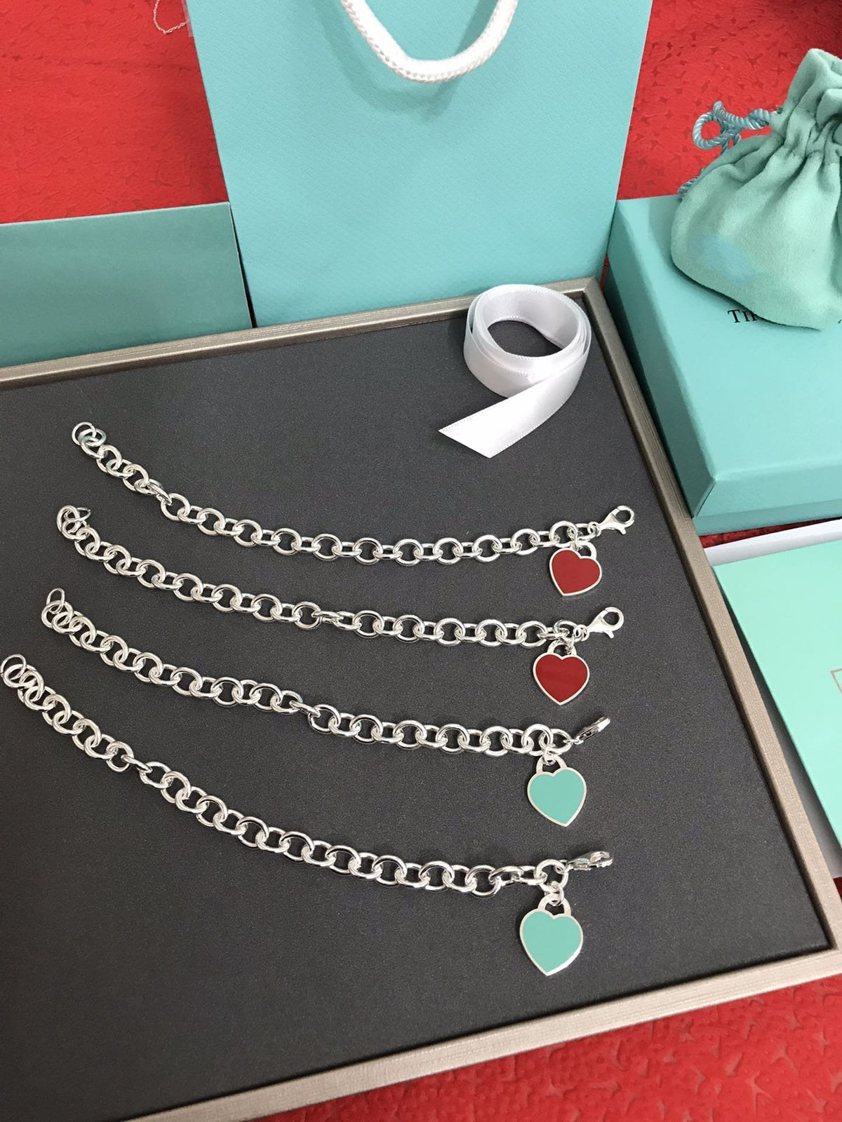 [Glow Muse ]HEART TAG BRACELET SILVER MEDIUM