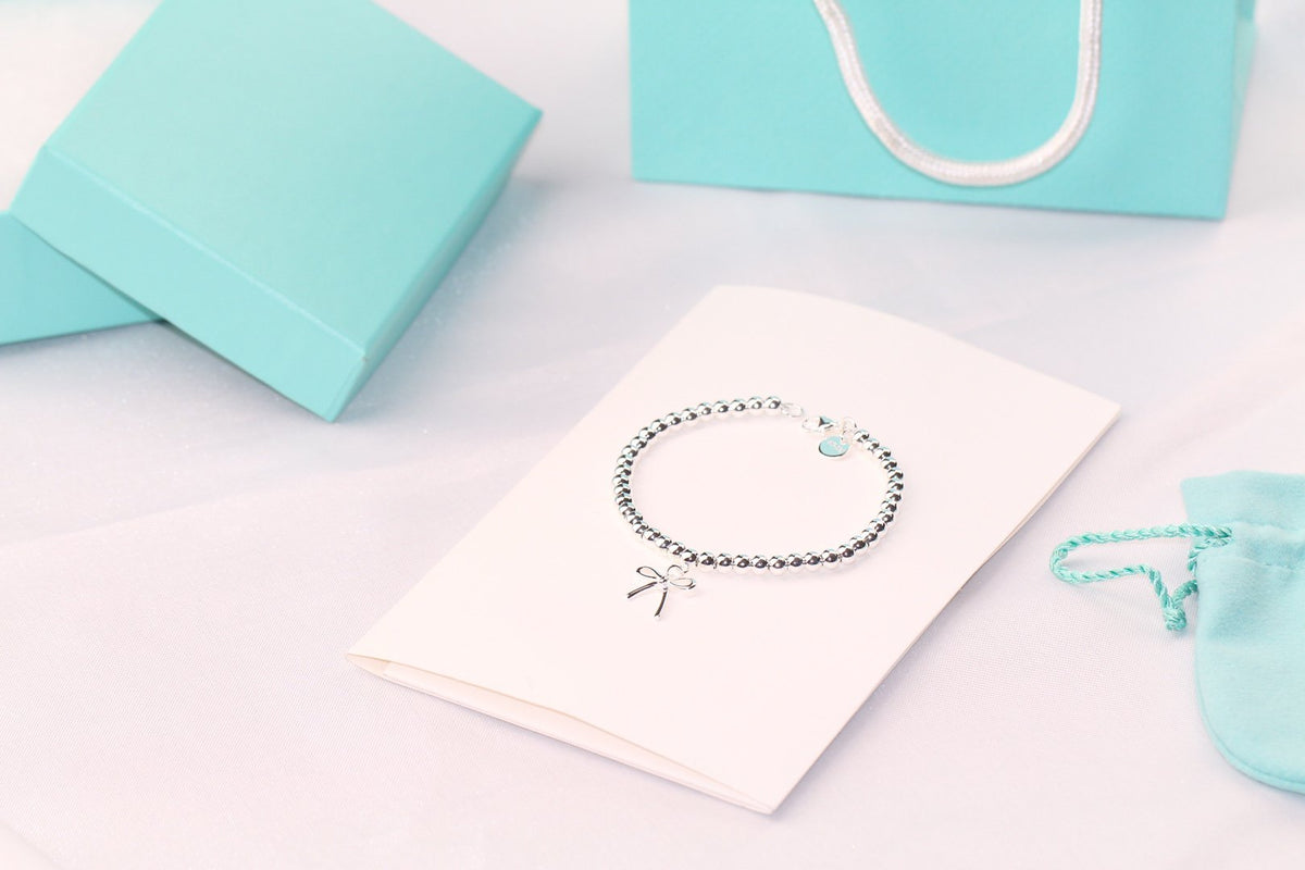 [Glow Muse ]STERLING SILVER BOW BEAD BRACELET