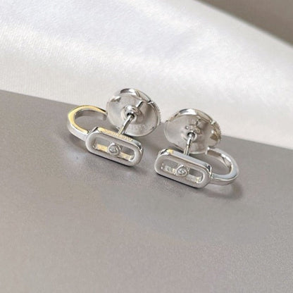 [Glow Muse]CREOLES MOVE UNO MINI 1 DIAMOND EARRINGS