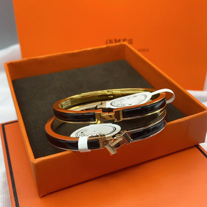 [Glow Muse]CLASSIC HM CLIC BLACK 8MM エナメル ブレスレット