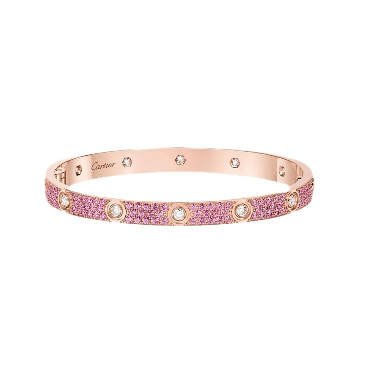 [Pre-sale]2026 PAVE GEMSTONE LOVE BRACELET 6.1MM 10 DIAMONDS