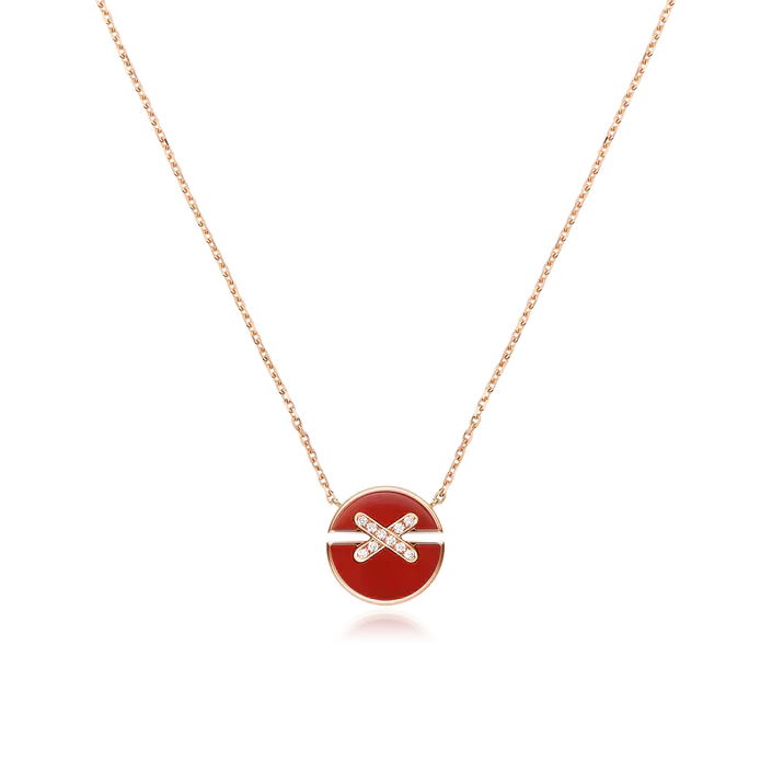 [Glow Muse]JEUX DE ROSE GOLD DIAMOND NECKLACE