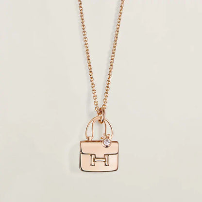 [Glow Muse]AMULETTE PEDANT ROSE GOLD NECKLACE