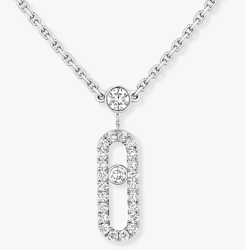 [Glow Muse]MS Double-Circle Full-Diamond Necklace