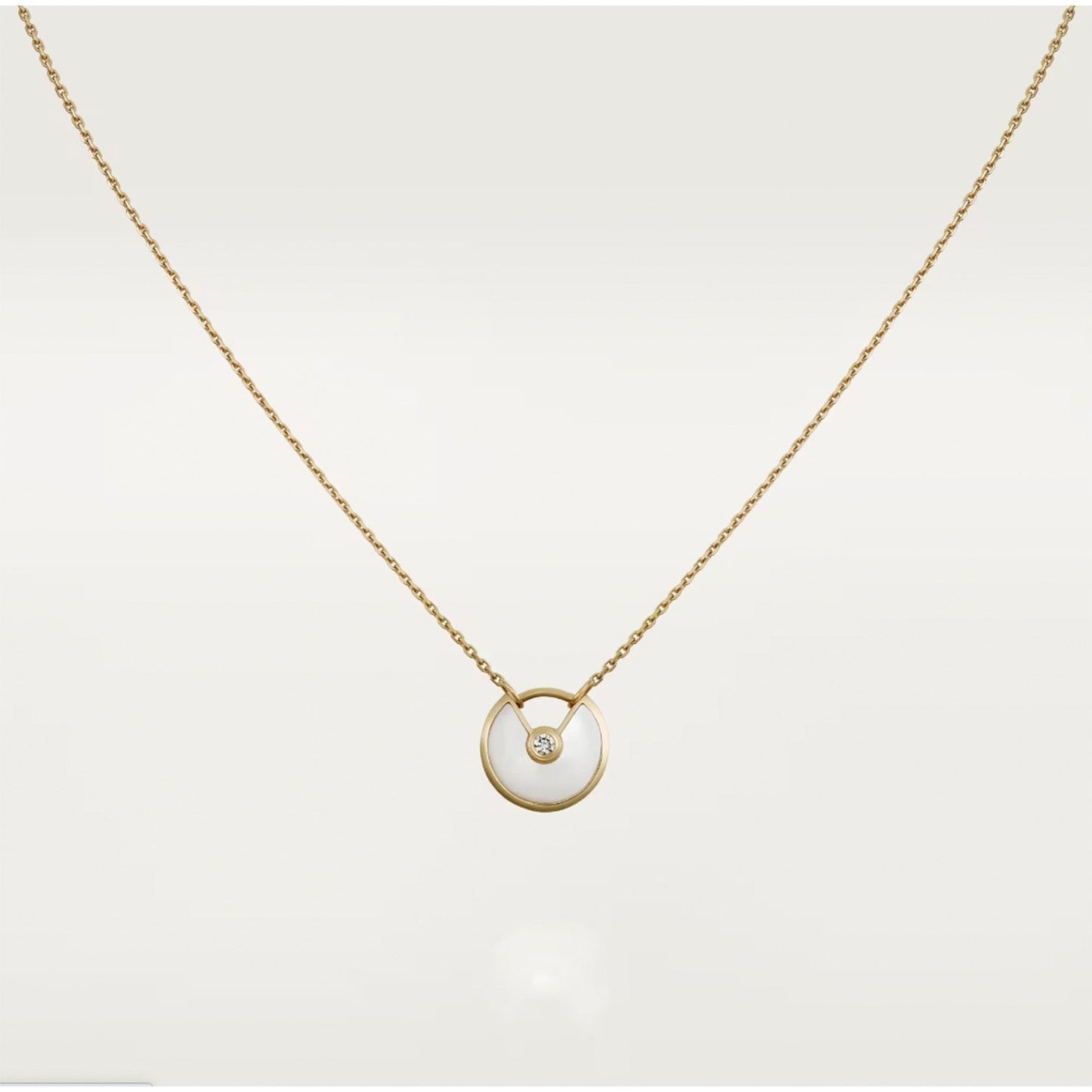 [Glow Muse]AMULETTE ROSE GOLD MOP NECKLACE