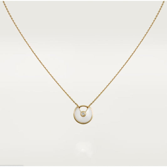 [Glow Muse]AMULETTE ROSE GOLD MOP NECKLACE
