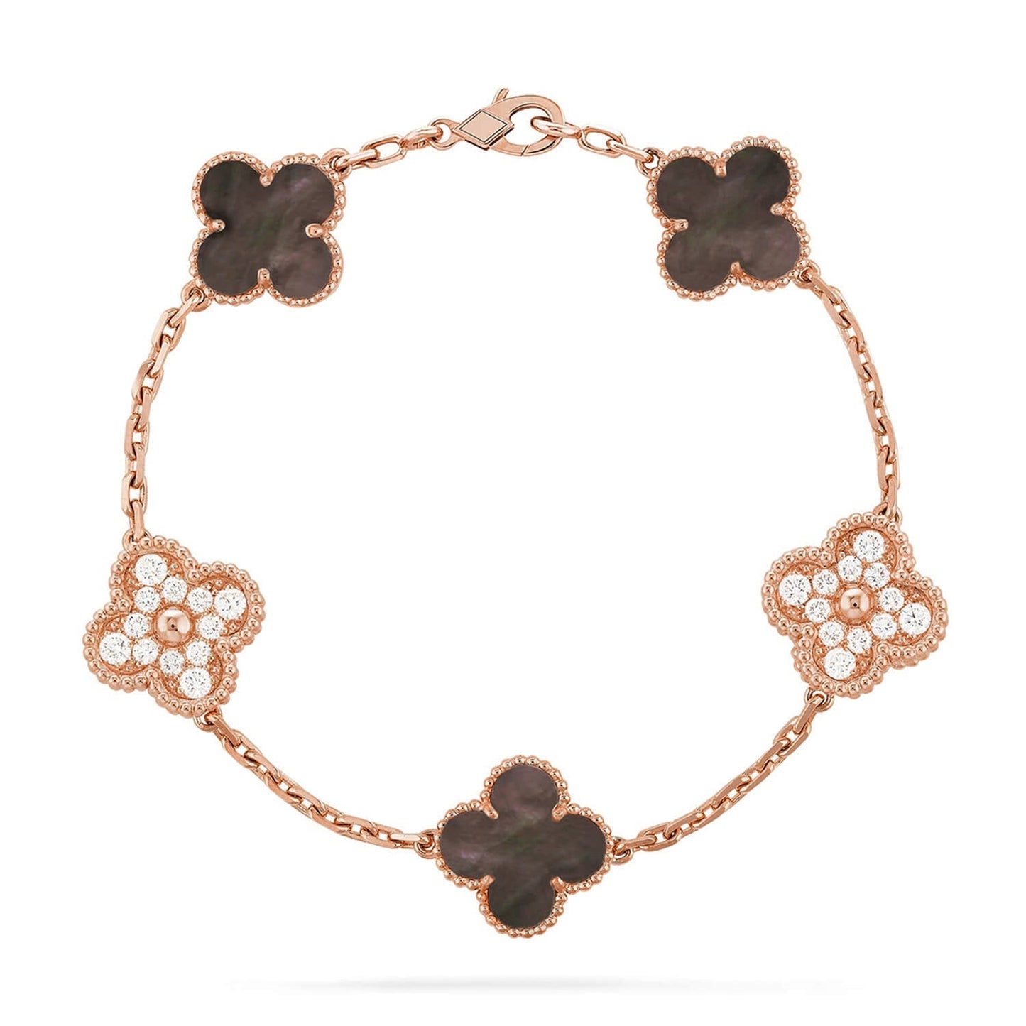[⭐Glow Muse] CLOVER 5 MOTIF GRAY MOP BRACELET COLLECTION