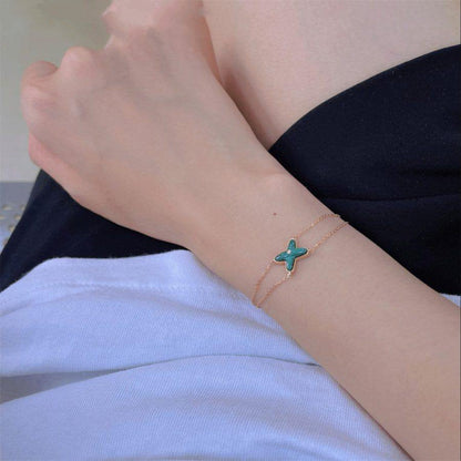 [Glow Muse]JEUX BRACELET MALACHITE PINK GOLD 1 DIAMOND