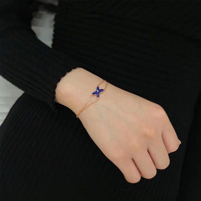 [Glow Muse]Hollow Design Four-Leaf Clover Flower Shape Ring