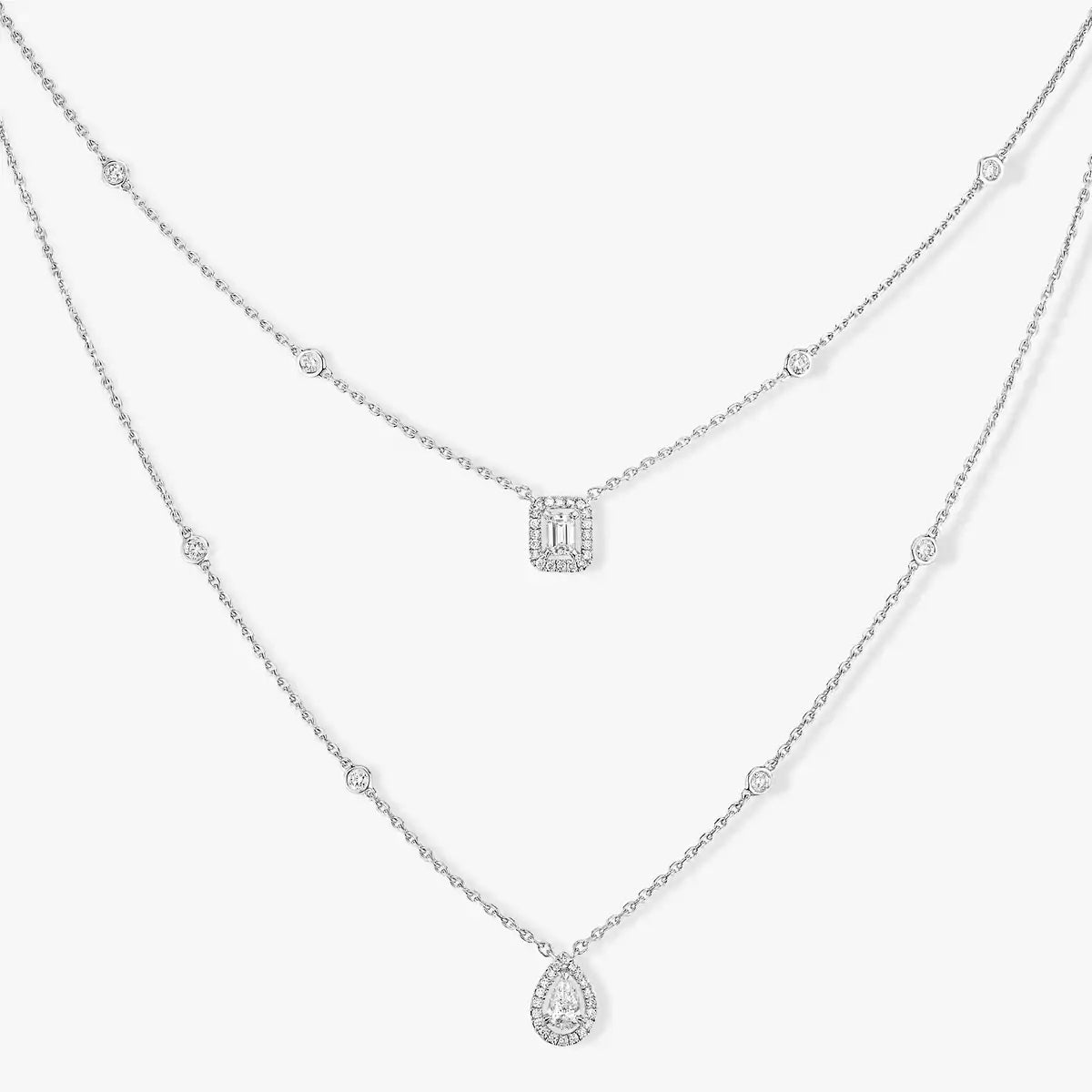 [Glow Muse]Diamond Necklace My Twin 2 Rows